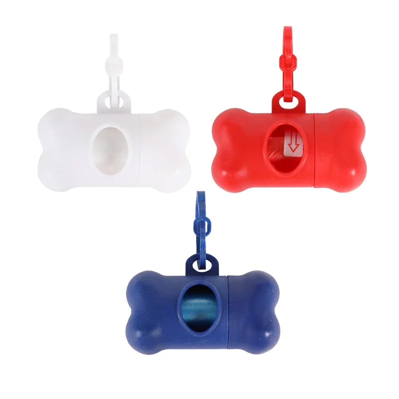 Bone Shaped Pet Garbage Bag Dispenser for Dogs Carrying Cleaning Supplies When Going Out