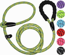 Load image into Gallery viewer, Durable Premium Quality Strong Training Rope Slip Leash with Comfortable Padded Handle and Highly Reflective Threads for Small Medium and Large Dogs