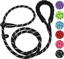 Load image into Gallery viewer, Durable Premium Quality Strong Training Rope Slip Leash with Comfortable Padded Handle and Highly Reflective Threads for Small Medium and Large Dogs