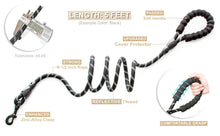 Load image into Gallery viewer, 2/4/5/6 FT Dog Leash with Comfortable Padded Handle and Highly Reflective Threads for Small Medium and Large Dogs (5FT-1/2'', Black)