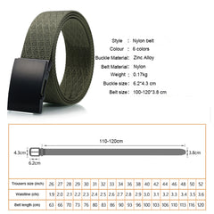 Matte Black Men's Casual Belt With High Quality Environmentally Friendly Nylon Belt For Men Suitable For Jean