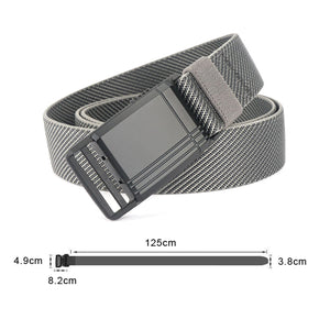 Genuine Tactical Belt Metal Buckle Quick Release Magnetic Buckle Real Nylon Elastic Belt Military Army Belt