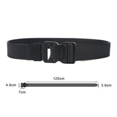 Men's Military Tactical Belt Hard Metal Buckle Magnetic Quick Release Buckle Army Belt Soft Genuine Nylon Casual Belt