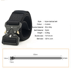 Military Commuter Belt  Polyamide Quick Release Buckle Heavy Duty Tactical Belt Unisex Sports Belt