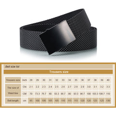 Men's belt  Nylon Black Zinc Alloy Buckle Spot Body Casual Belts For Men MD001