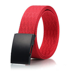 Matte Black Men's Casual Belt With High Quality Environmentally Friendly Nylon Belt For Men Suitable For Jean