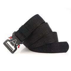 Men's Military Nylon Belt Hard Metal Buckle Classic Tactical Belt Soft Real Nylon 3.8cm Outdoor Sports Belt