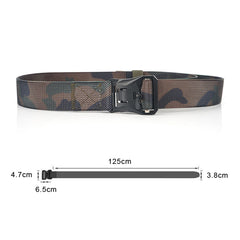 Metal Magnetic Buckle Tactical Belt Multifunctional Outdoor Training Belt Quick Release Trouser Belt Nylon Camouflage Belt