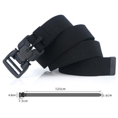 Elastic Belt Hard ABS Magnetic Buckle Men Military Tactical Belt High Strength Elastic Nylon Soft No Hole Army Belt