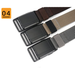 Genuine Tactical Belt Metal Buckle Quick Release Magnetic Buckle Real Nylon Elastic Belt Military Army Belt