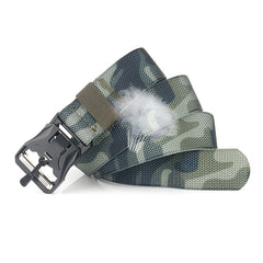 Metal Magnetic Buckle Tactical Belt Multifunctional Outdoor Training Belt Quick Release Trouser Belt Nylon Camouflage Belt