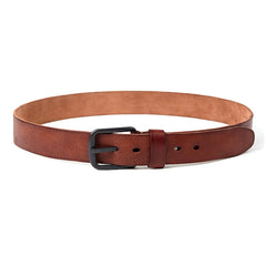 Men's Genuine Leather Belt  Alloy Buckle Casual Retro Brown Long Belts 105cm to 150cm