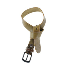 Cargar imagen en el visor de la galería, natural genuine leather belts for men hard metal matte black pin buckle real leather belt