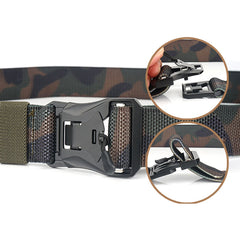 Metal Magnetic Buckle Tactical Belt Multifunctional Outdoor Training Belt Quick Release Trouser Belt Nylon Camouflage Belt