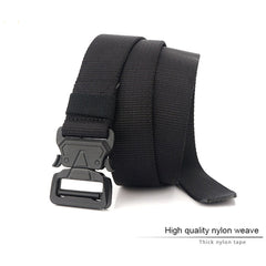 Men's Military Nylon Belt Hard Alloy Buckle Soft Nylon Army Tactical Belt Outdoor Sports