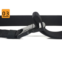 Men's Military Tactical Belt Hard Metal Buckle Magnetic Quick Release Buckle Army Belt Soft Genuine Nylon Casual Belt