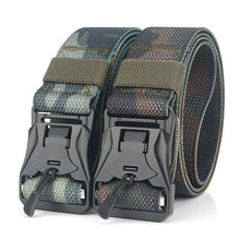 Cargar imagen en el visor de la galería, Metal Magnetic Buckle Tactical Belt Multifunctional Outdoor Training Belt Quick Release Trouser Belt Nylon Camouflage Belt