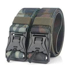 Metal Magnetic Buckle Tactical Belt Multifunctional Outdoor Training Belt Quick Release Trouser Belt Nylon Camouflage Belt