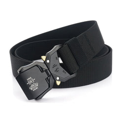 Elastic Jeans Belt For Men Aluminum Alloy Pluggable Buckle Training Tactical Belts Comfortable Male Belt Hunting