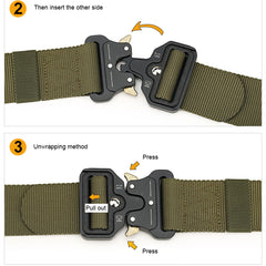 Military Commuter Belt  Polyamide Quick Release Buckle Heavy Duty Tactical Belt Unisex Sports Belt