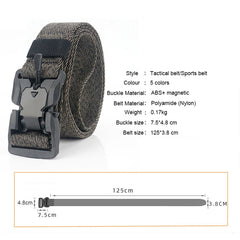 Tactical Belt Stable Fast release Buckle Military Belt 125cm Adjustable Sports Belt Sports Accessories MD056