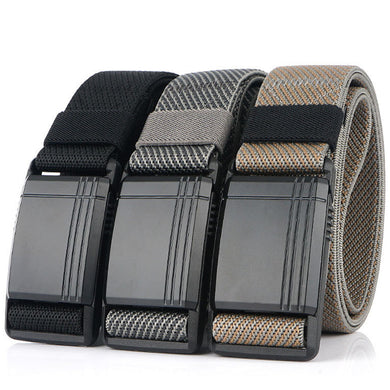 Genuine Tactical Belt Metal Buckle Quick Release Magnetic Buckle Real Nylon Elastic Belt Military Army Belt