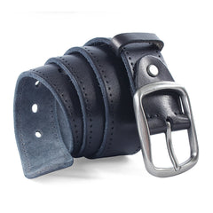 Leather Alloy Pin buckle Soft Original Belt for Men Genuine Leather Without Interlayer Casual Belt