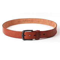 Men's Belt Alloy Pin Buckle Genuine Leather Casual Belt For Men's Soft No Interlaye Belt 616