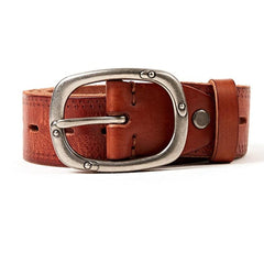 Genuine Leather For Men Natural Cowhide Alloy Pin Buckle Jeans Belt Cowskin Casual Belts Business Belt