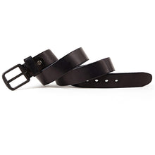 Cargar imagen en el visor de la galería, Men&#39;s Genuine Leather Belt  Alloy Buckle Casual Retro Brown Long Belts 105cm to 150cm