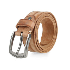 cowhide belt for men's hard metal buckle soft original cowhide mens leather belt unique texture real leather jeans belt