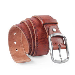 Leather Alloy Pin buckle Soft Original Belt for Men Genuine Leather Without Interlayer Casual Belt