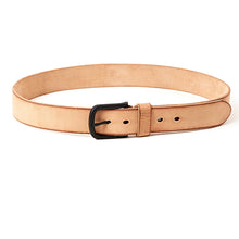 Afbeelding in Gallery-weergave laden, original leather men&#39;s belt matte metal pin buckle soft tough leather belt for men without interlayer male belt