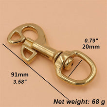 Carica l&#39;immagine nel visualizzatore di Gallery, C 1pcs Solid Brass Trigger Swivel Eye Bolt Snap Hook For Pet Rope Leashes Horse Gear Marine Leather Craft Bag Strap Belt Webbing