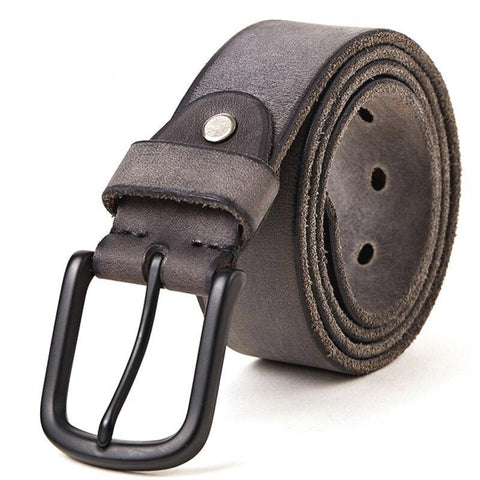 original leather men's belt matte metal pin buckle soft tough leather belt for men without interlayer male belt