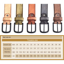 Carica l&#39;immagine nel visualizzatore di Gallery, original leather men&#39;s belt matte metal pin buckle soft tough leather belt for men without interlayer male belt
