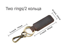 Mini Holder Bag Real Cowhide Genuine Leather Keychain Pocket for Car Key Clip Ring Women Men Handmade Accessories Gift Brand New