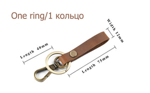 Mini Holder Bag Real Cowhide Genuine Leather Keychain Pocket for Car Key Clip Ring Women Men Handmade Accessories Gift Brand New