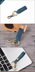 Mini Holder Bag Real Cowhide Genuine Leather Keychain Pocket for Car Key Clip Ring Women Men Handmade Accessories Gift Brand New