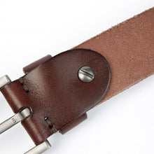 画像をギャラリービューアに読み込む, Natural Leather Male Belt Material Sturdy Steel Buckle Original Leather Belt Suitable for Jeans Casual Pants