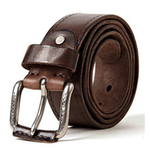 Cargar imagen en el visor de la galería, Original Leather Belt for men soft and tough without mezzanine Men&#39;s belts for jeans