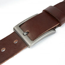 Afbeelding in Gallery-weergave laden, leather belt for men&#39;s brushed steel pin buckle simple men&#39;s belt for jeans casual pants men&#39;s accessories