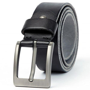 Original Leather Men's Belt Sturdy Steel Buckle Brown Belt for Men Soft and Tough for jeans casual pants men's gift