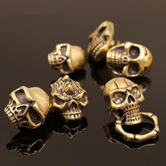 B 5 Pcs  Gothic Brass Skull Conchos Studs Screw Back Punk Rivets for Leather Craft Bag Wallet Garment Decor