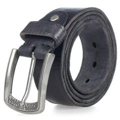 Men's Genuine Leather Belt  Alloy Buckle Casual Retro Brown Long Belts 105cm to 150cm