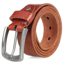 Carregar imagem no visualizador da galeria, Men&#39;s Genuine Leather Belt  Alloy Buckle Casual Retro Brown Long Belts 105cm to 150cm