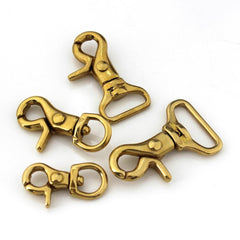 Solid Brass Trigger Clips Swivel Eye Bolt Snap Hook Lobster Clasps for Leather Craft Bag Strap Belt Webbing Pet Dog Rope Leashes