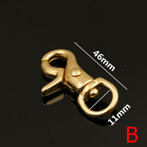 Solid Brass Trigger Clips Swivel Eye Bolt Snap Hook Lobster Clasps for Leather Craft Bag Strap Belt Webbing Pet Dog Rope Leashes