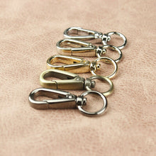Afbeelding in Gallery-weergave laden, Metal Swivel Eye Snap Hook Trigger Lobster push gate Hook Clasp Clip for Leather Craft Bag Strap Belt Webbing