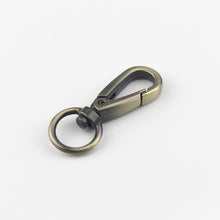 Cargar imagen en el visor de la galería, Metal Swivel Eye Snap Hook Trigger Lobster push gate Hook Clasp Clip for Leather Craft Bag Strap Belt Webbing